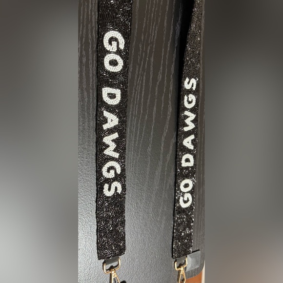 LAST ONE!! NEW Georgia Black and White GO DAWGS Beaded Purse Strap